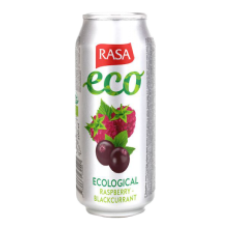 Rasa Eco - Raspberry - blackcurrant carbonated soft drink with juice 500ml 