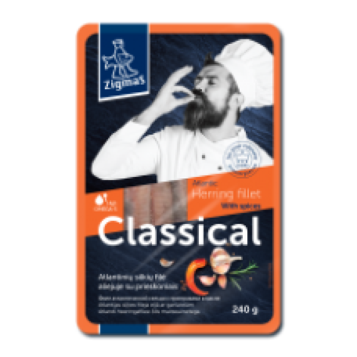 Zigmas - Classic Herring Fillet In Oil With Spices 240g