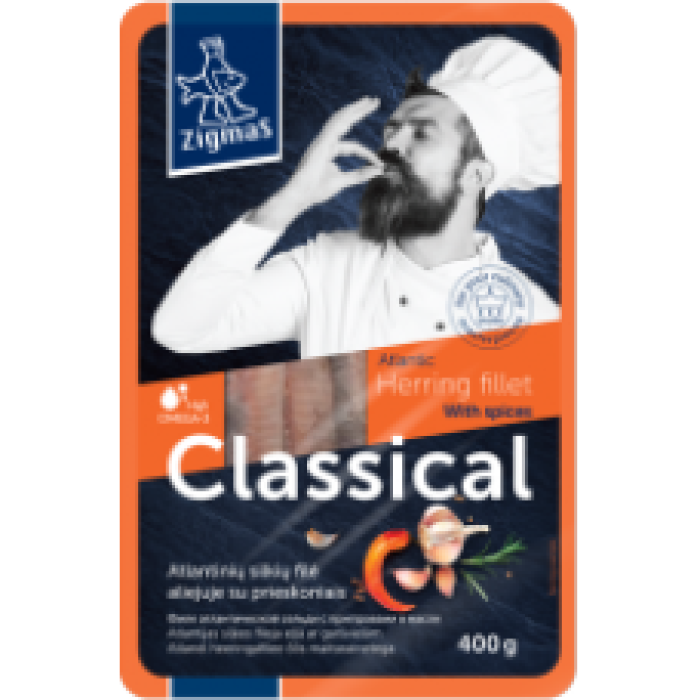 Zigmas - Classic Herring Fillet in Oil with Spices 400g