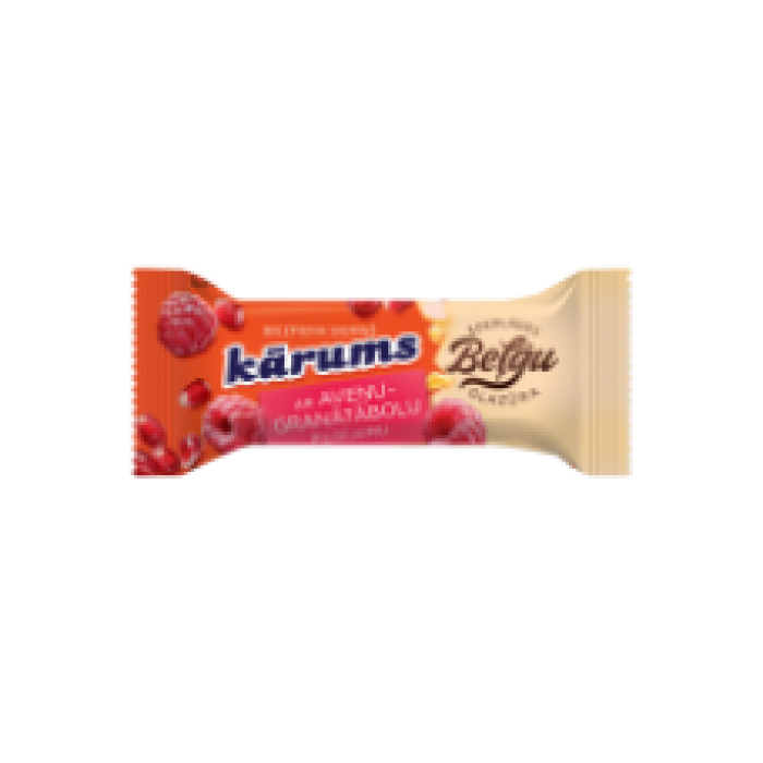 Karums - Curd Snack with Raspberry & Pomegranate Filling in Belgian Chocolate coating 38g