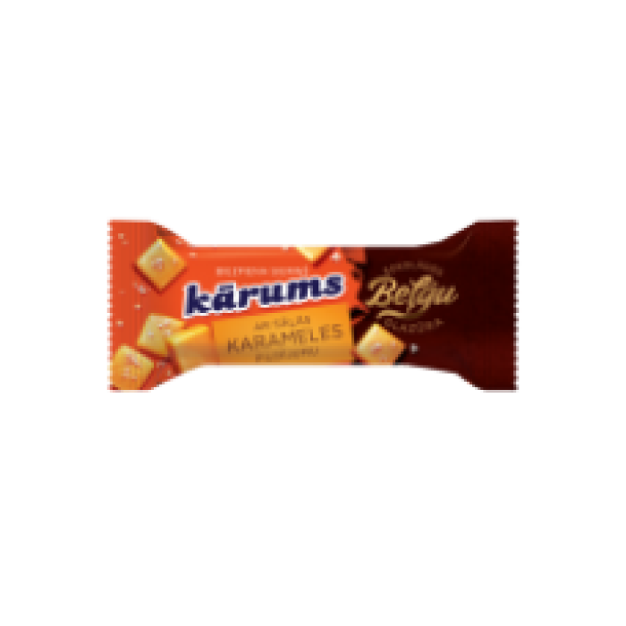 Karums - Curd Snack with salted Caramel filling in Belgian Chocolate coating 38g