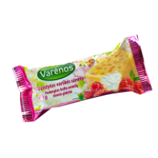 Varenos Pienelis - Glazed Curd Cheese Bar with Raspberries 40g