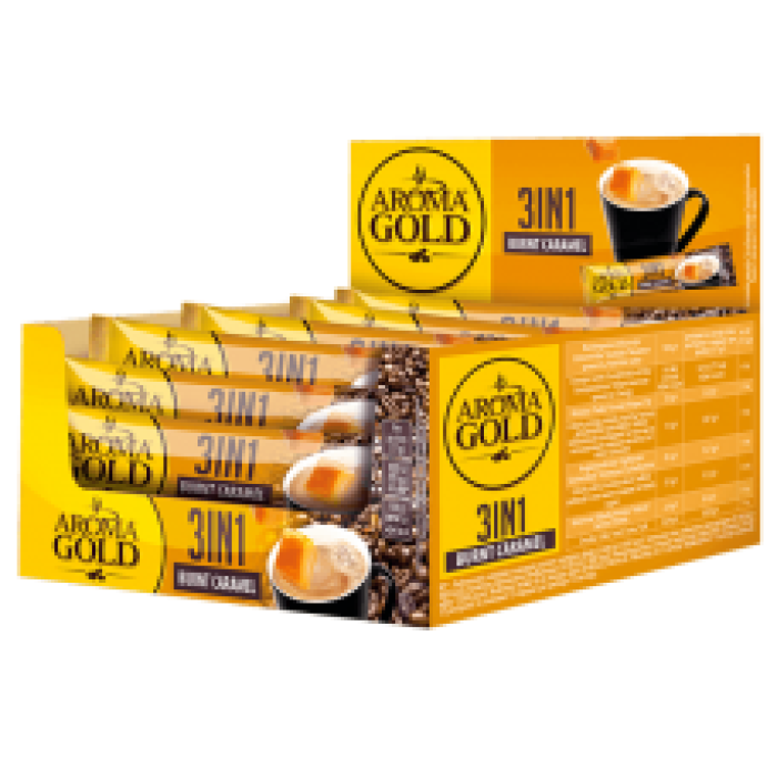 Aroma Gold - 3in1 Coffee with Burnt Caramel 15x17g