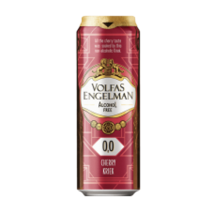 Volfas Engelman - Non Alco Cherry & raspberry  Kriek 568ml (picture may vary) 