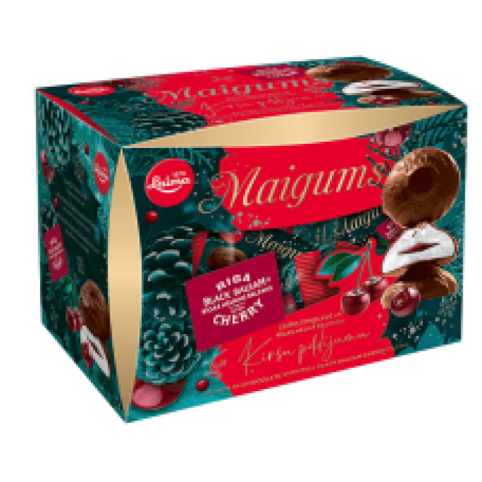 Laima - Marshmallows in Chocolate with Riga Black Balsam Cherry Filling 185g