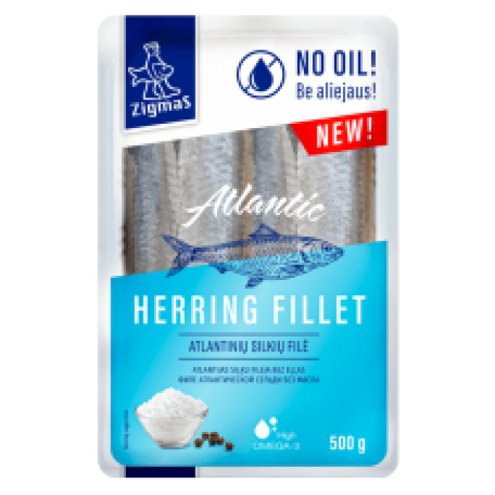 Zigmas - Salted Atlantic Herring Fillets without Oil 500g
