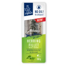Zigmas - Salted Atlantic Herring Fillets with Herbs without Oil 190g