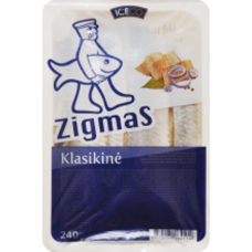 Zigmas - Classic Herring Fillet In Oil Slightly Salted, 240g