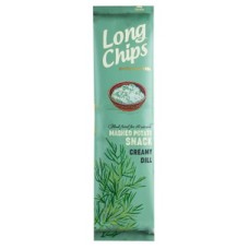 Crisps With Sour Cream And Dill Flavour, Long Chip, 75g